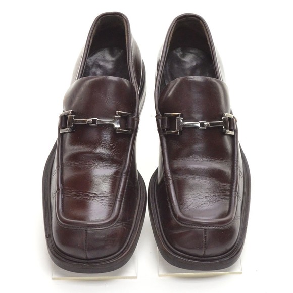 Gucci Brown Box Leather Classic Horse Bit Loafers 5 B - Picture 3 of 7